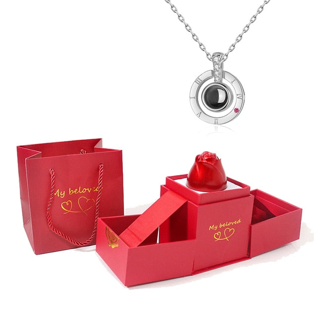 Projection Necklace With Gift Box, Gifts for Her